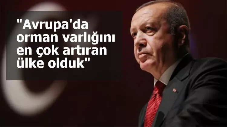 Erdoğan: Avrupa'da orman varlığını en çok artıran ülke olduk 